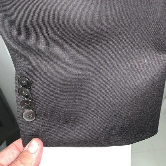 🔥BNWT🔥Hugo Boss “Johnstons1” Mens Suit in Black Sz 46R. Black.Pants Sz 38US - Picture 5 of 17